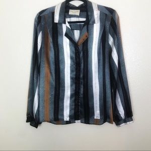 Silky Long Sleeves Button Down Shirt
